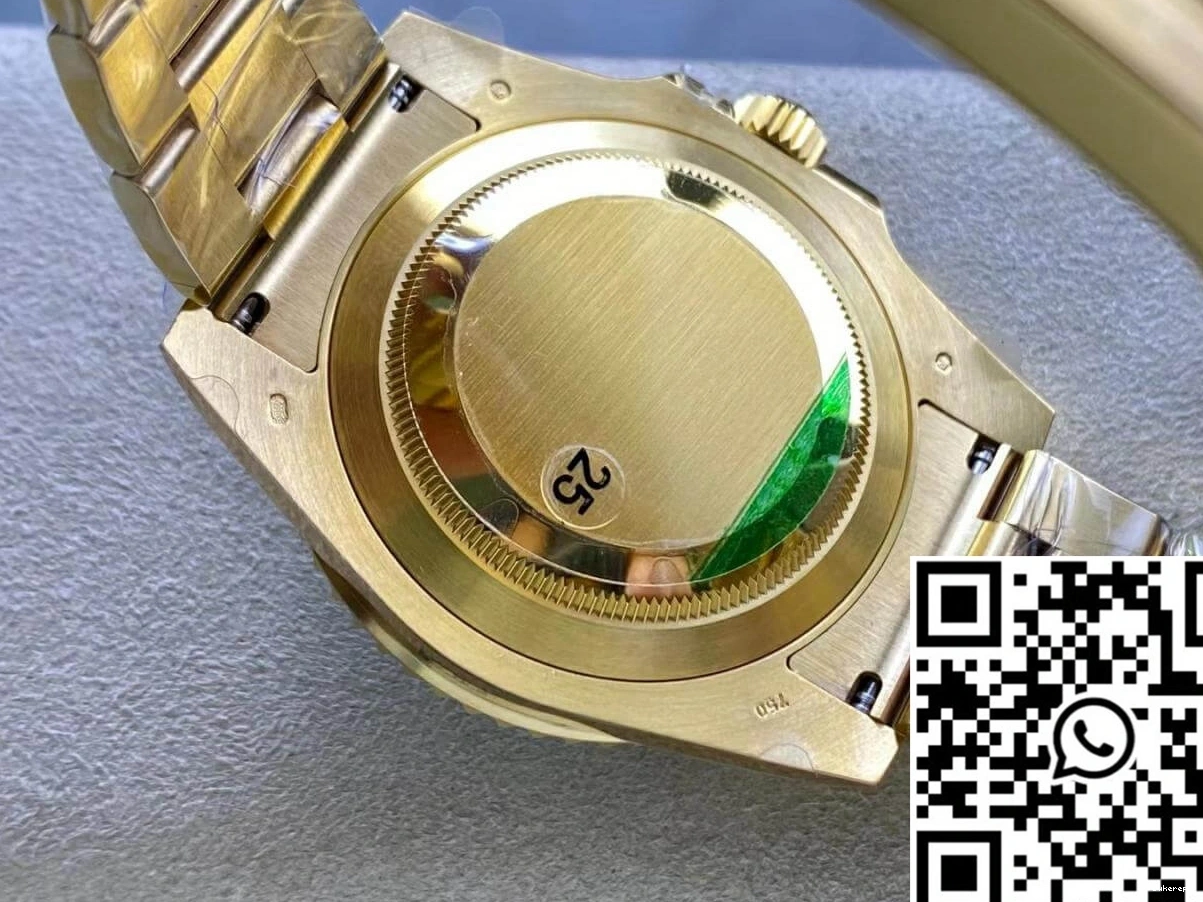 VS Yellow Rolex Factory Black Submariner Gold 116618LN-97208 Dial 0418